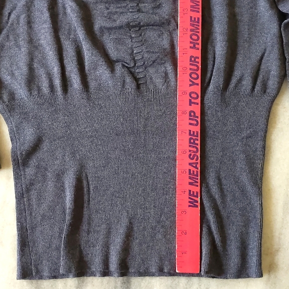 NWT. Express Woman's Rayon blended turtleneck sweater with front design. - Picture 3 of 5